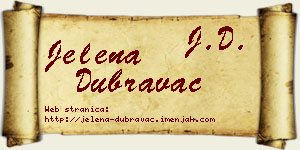 Jelena Dubravac vizit kartica